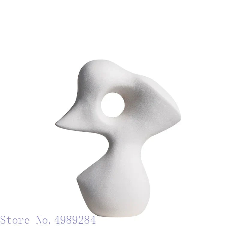 Afralia™ Rockery Hollow Coral Abstract Ceramic Vase for Flower Arrangement and Décor