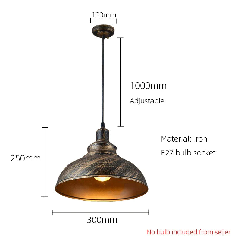 Afralia™ Vintage Loft Retro Chandelier Pendant Lamp for Home Office Restaurant Lighting