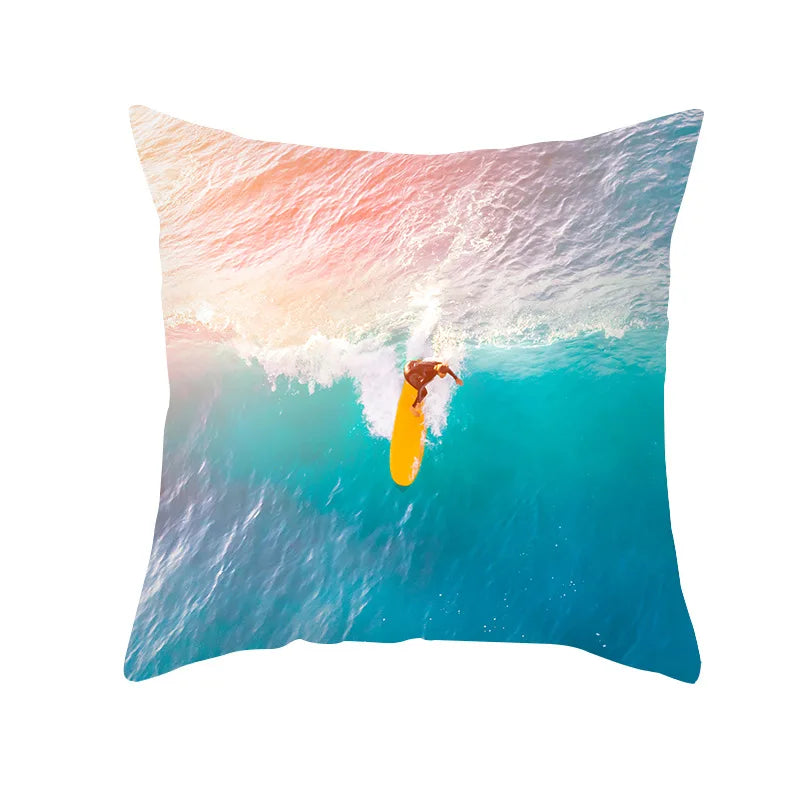 Afralia™ Nordic Summer Ocean Beach Pillowcase for Home and Office Sofa Decor