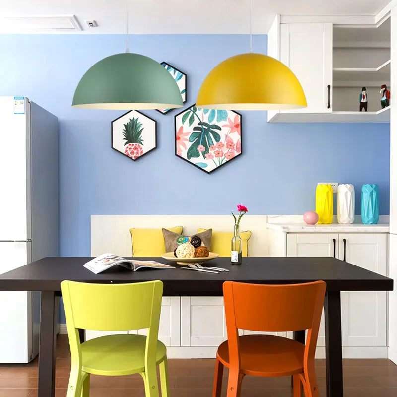 Afralia™ LED Macaron Pendant Lamp: Modern, Colourful, Perfect for Home, Study, Bedroom, Restaurant