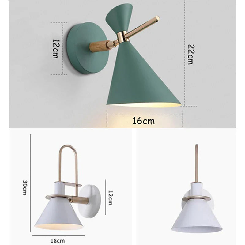 Afralia™ Nordic Macaroon Wall Lamp Modern Home Decor Living Room Bedroom Light