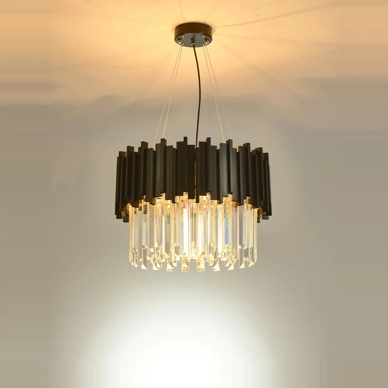 Afralia™ Modern Crystal 4 Tier Chandelier - Gold/Silver - Designer Lighting for Dining Room