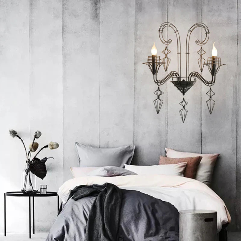 Afralia™ Iron Baroque E14 LED Chandelier Suspension Lighting for Foyer