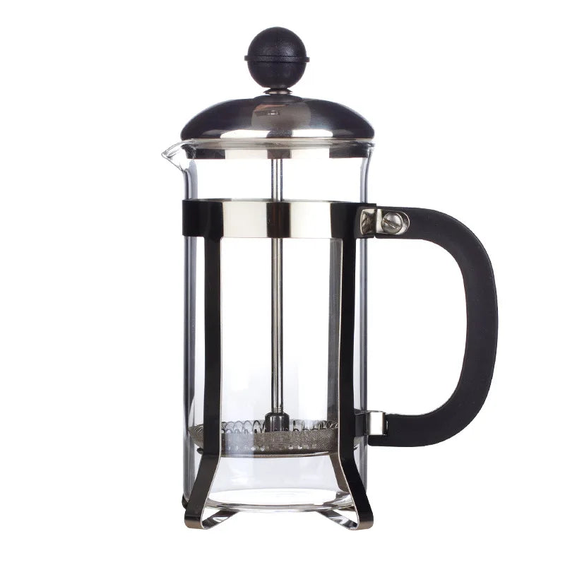 Afralia™ Stainless Steel Glass French Press Coffee Maker