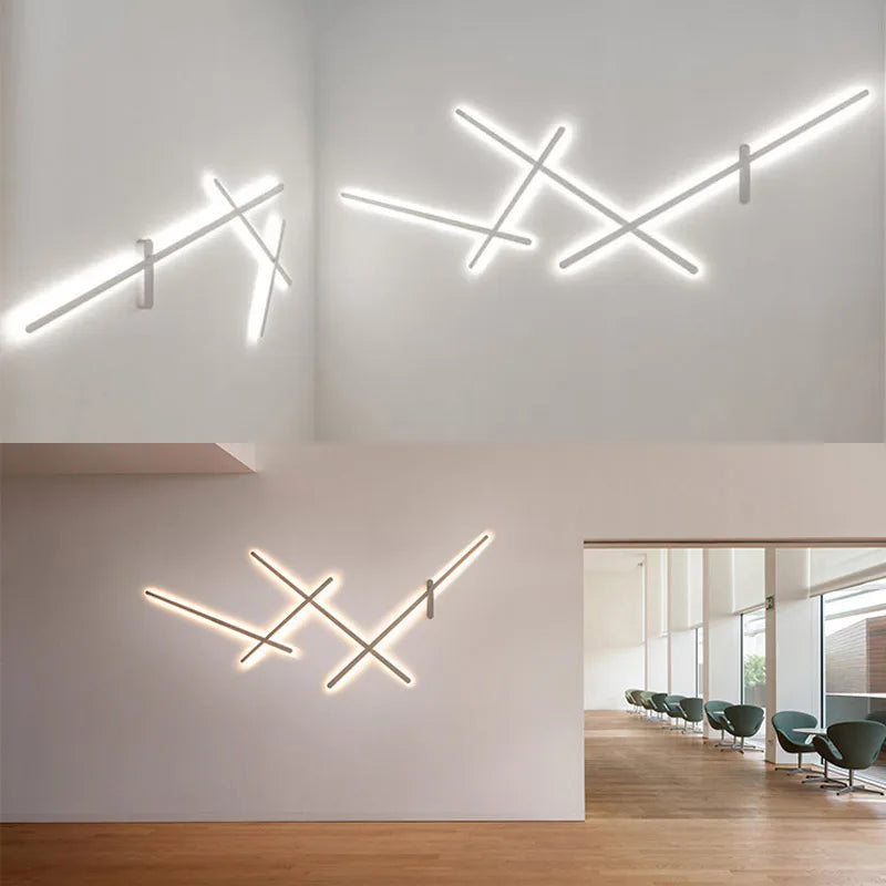 Afralia™ LED Backlight Wall Lamp for Home Decor - Indoor Long Strip Lighting