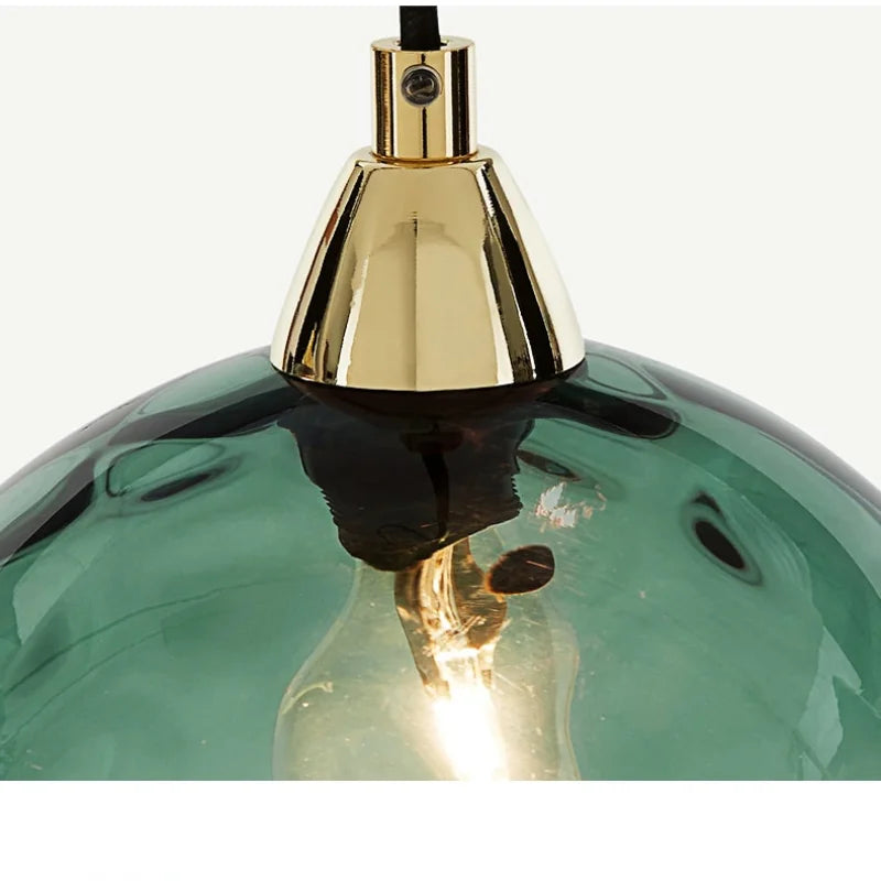 Afralia™ Modern Glass Ball E27 Pendant Lamps for Bedroom Restaurant Chandelier Living Room