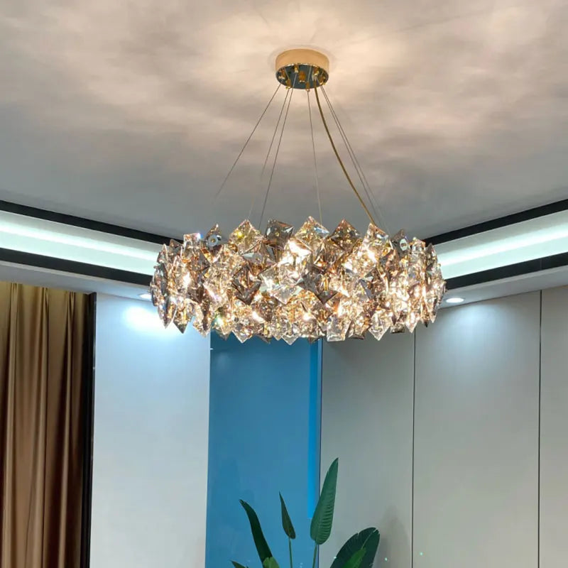 Afralia™ Crystal Chandelier: High-End LED Pendant Light for Living Room, Dining Room & Kitchen