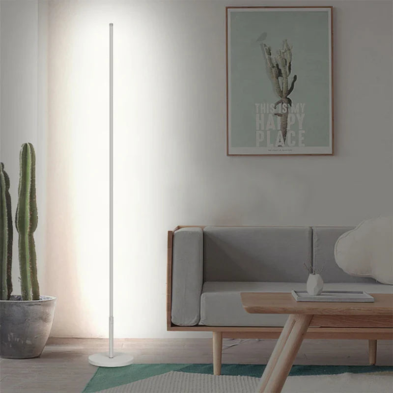 Afralia™ LED Cylindrical Floor Lamp Industrial Bedroom Standing Light