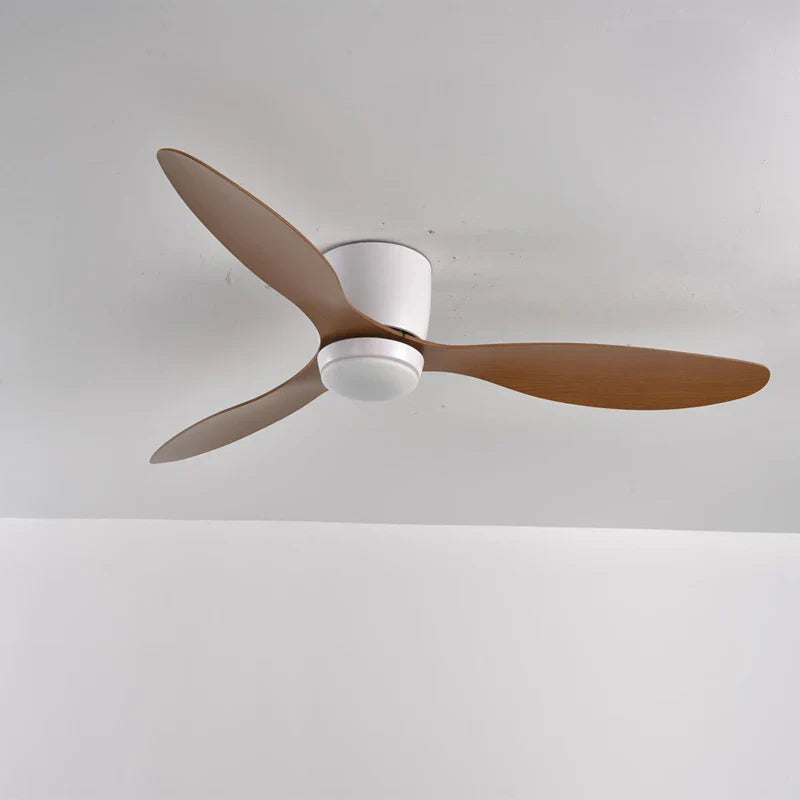 Afralia™ White Ceiling Fan with LED Light and Remote Control
