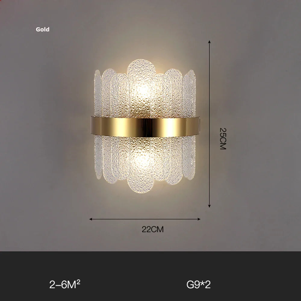Afralia™ Gold Black LED Wall Sconce Light for Bedroom Corridor