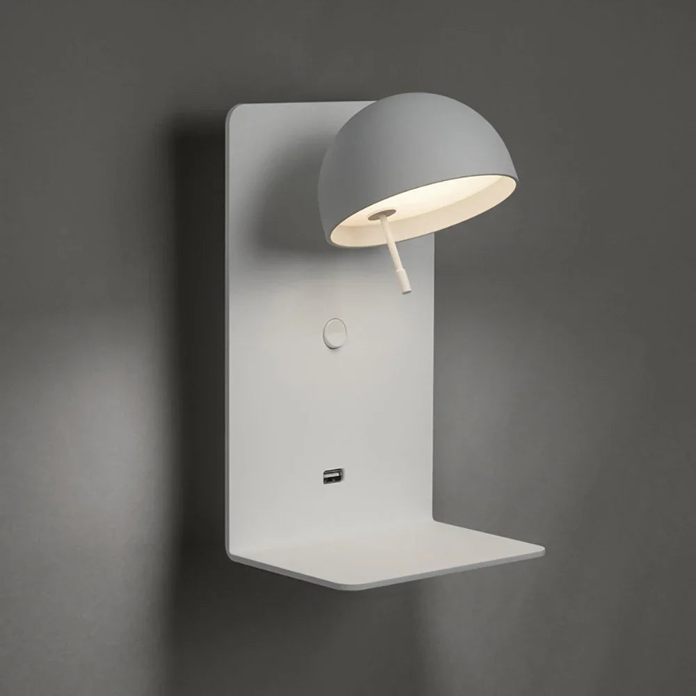 Afralia™ Modern Nordic LED Wall Lamp with Switch USB for Home Decor & Lighting