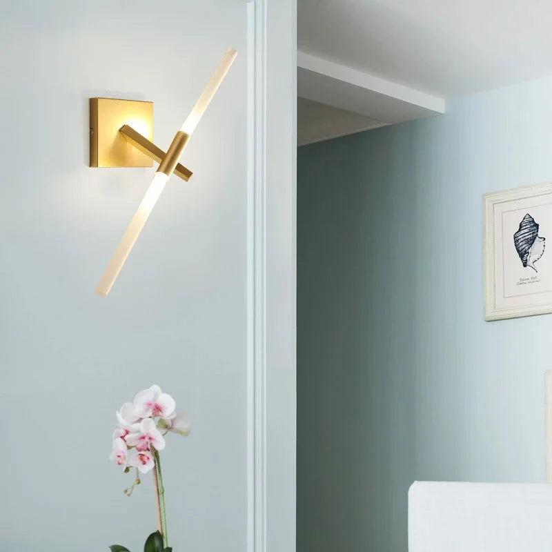 Nordic Gold Black Wall Light for Aisle & Bedside Sconces by Afralia™