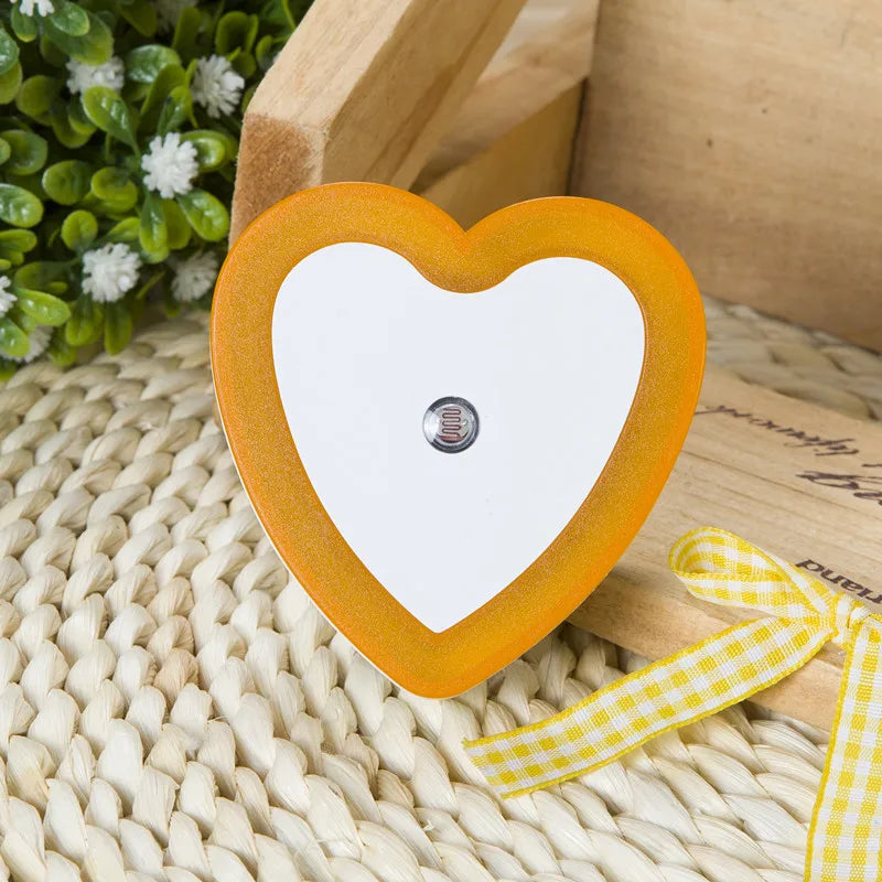 Afralia™ Heart-Shaped LED Night Light with Wireless Sensor Control for Bedroom & Living Room