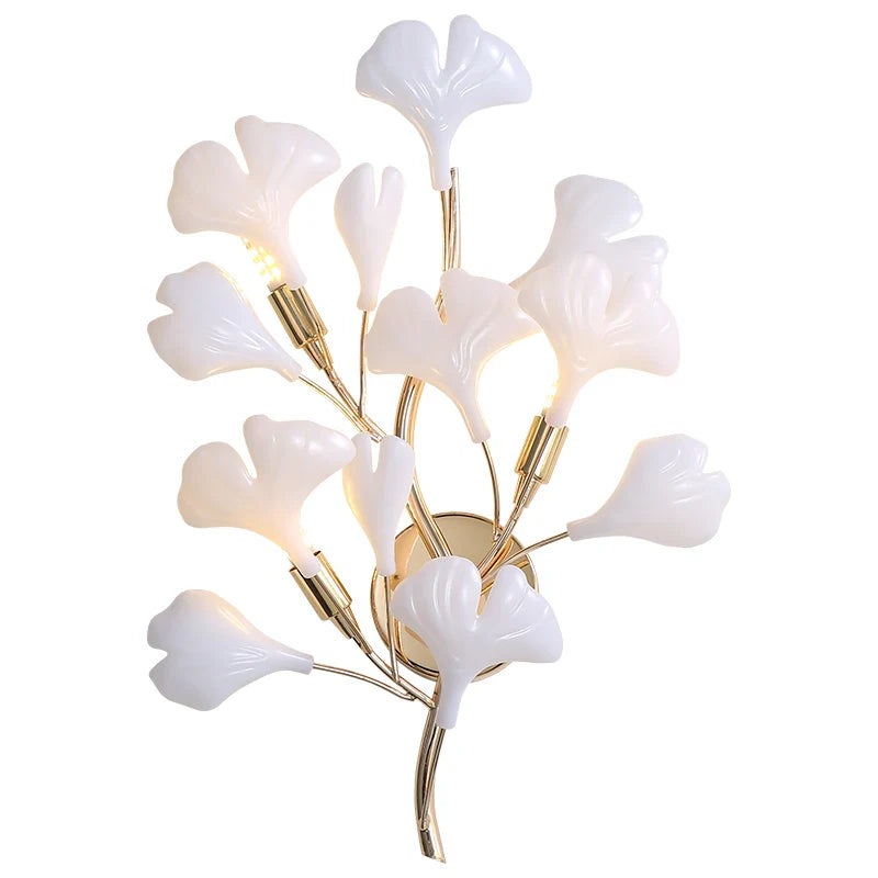 Afralia™ Ginkgo Leaf Wall Lamp: Modern Luxury for Bedroom, Living Room & Corridor