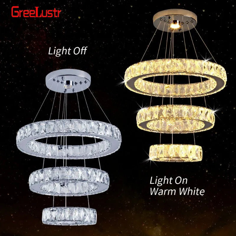 Afralia™ Crystal LED Chandelier: Modern Pendant Light for Luxury Home Decor and Living Room