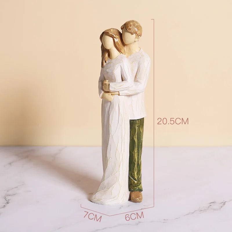 Afralia™ Romantic Resin Couple Figurines for Home Decor and Gifts