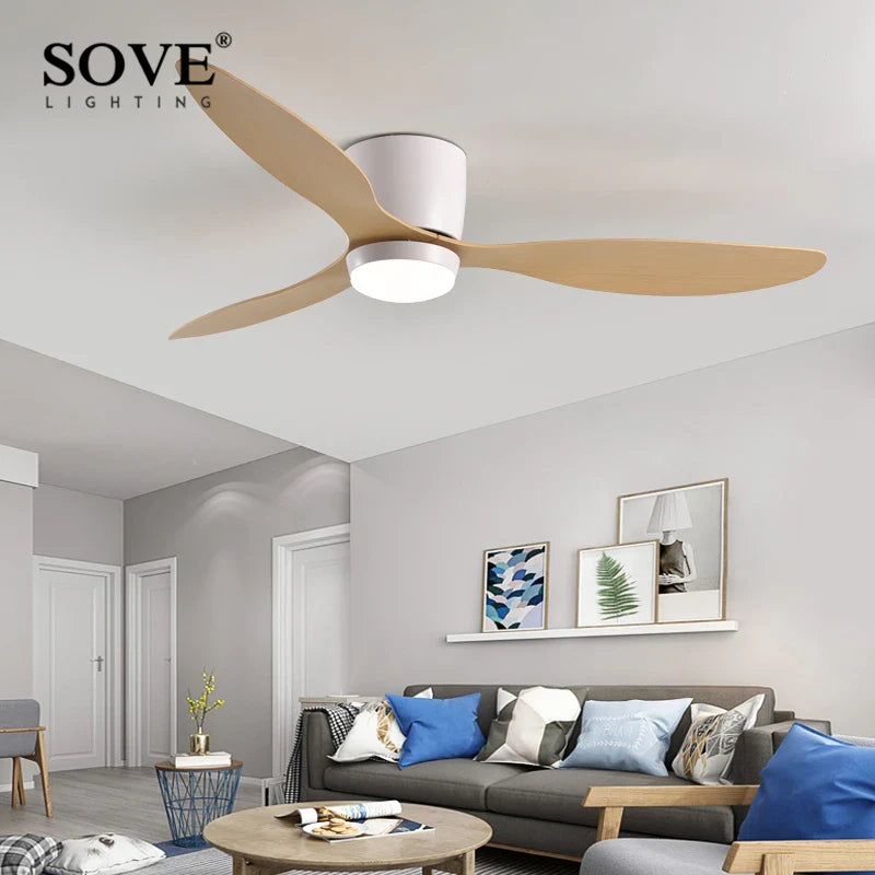 Afralia™ White LED Ceiling Fan Light with Remote Control