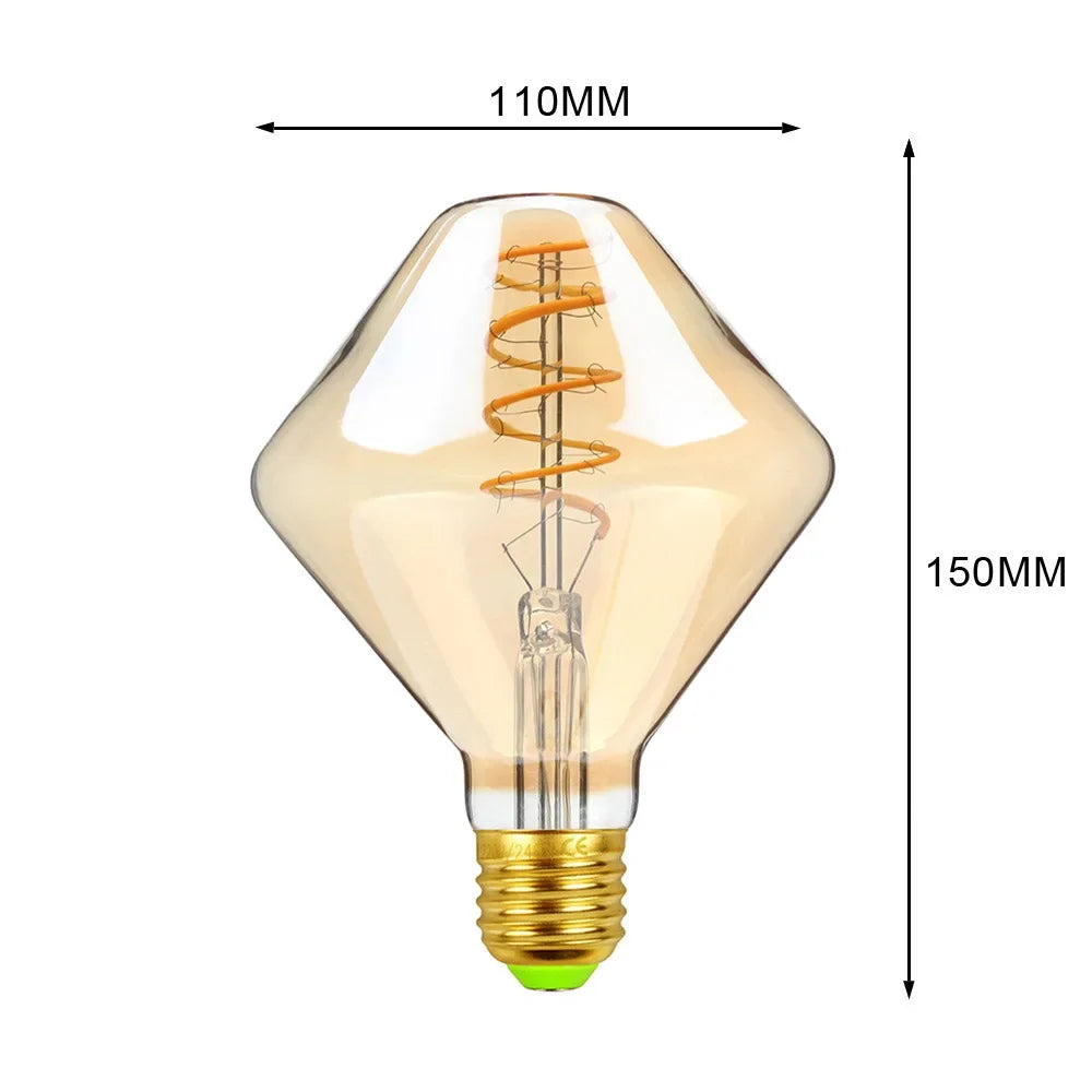 Afralia™ Industrial Retro Vintage LED Edison Bulb 4W 2300K E27 Lamp Light Bulb