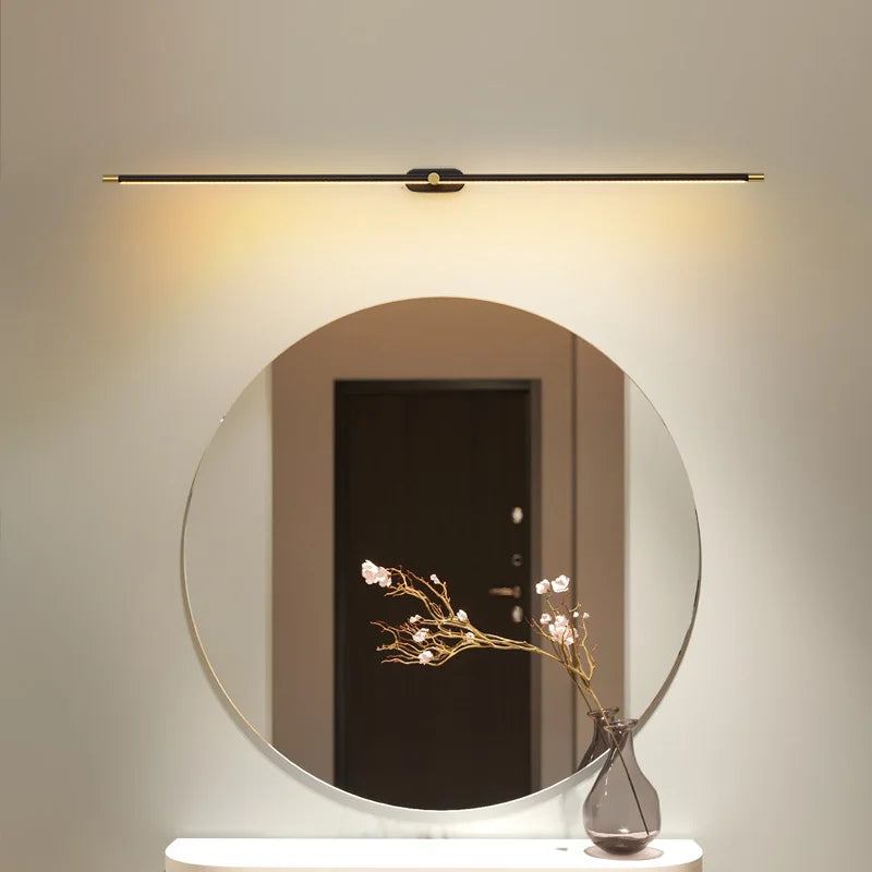 Afralia™ Black/Gold/White LED Mirror Light for Modern Bathroom Wall Fixtures