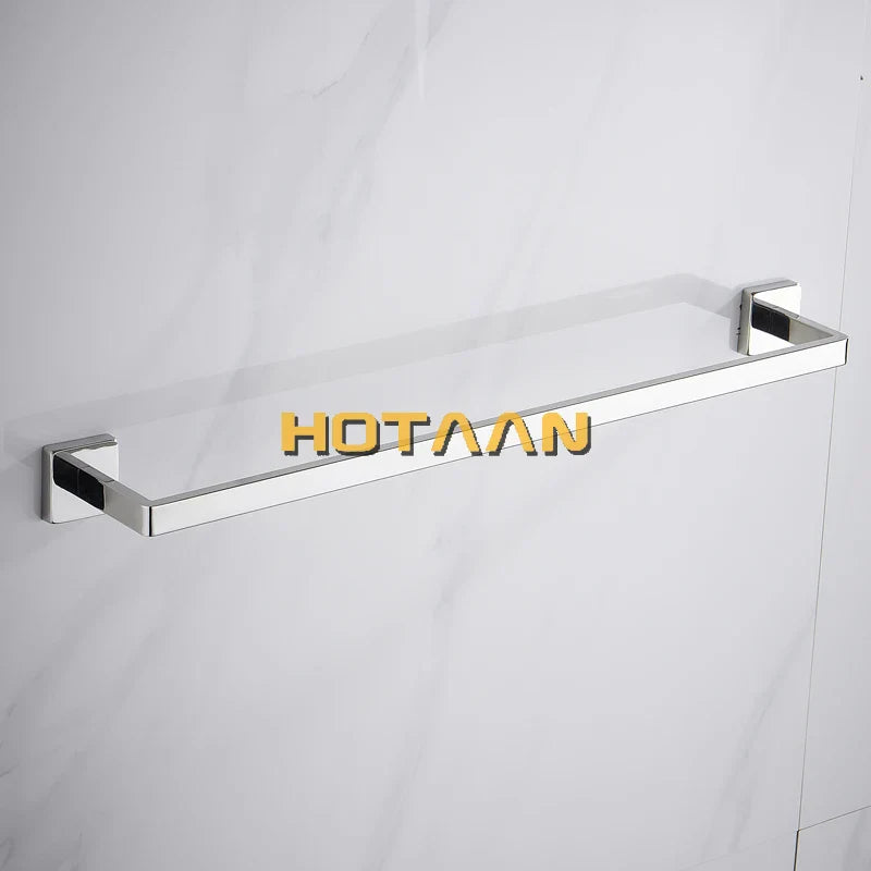 Afralia™ Stainless Steel Towel Bar in Chrome Finish - Bathroom Accessory