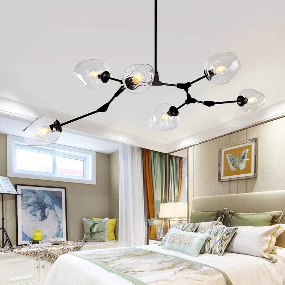Afralia™ Modern Nordic Glass Chandelier for Home Decoration