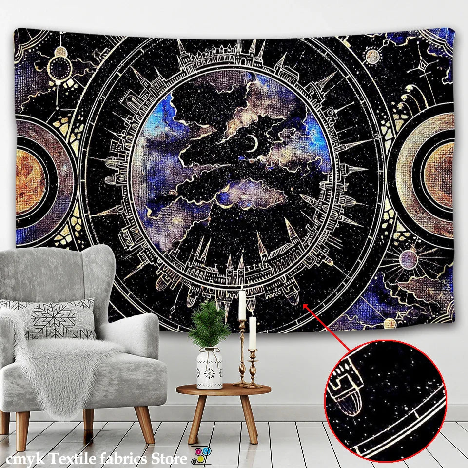 Afralia™ Psychedelic Galaxy Tapestry for Hippie Home Decor and Yoga - Science Fiction Pattern