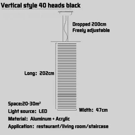 Afralia™ LED Fishbone Pendant Chandelier for Modern Nordic Decor