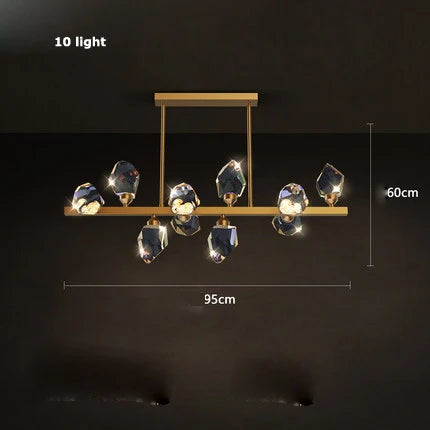 Afralia™ Crystal Copper Round Chandelier: Elegant LED Suspension Lamp for Dinning Room