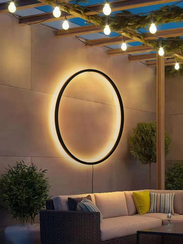 Afralia™ Ring Art Wall Light: Nordic Minimalist Sofa Background Decoration