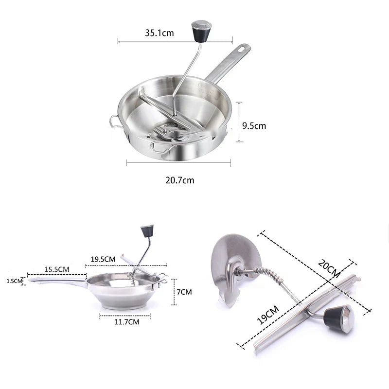 Afralia™ Stainless Steel Potato Masher & Food Grinder - Kitchen Accessory