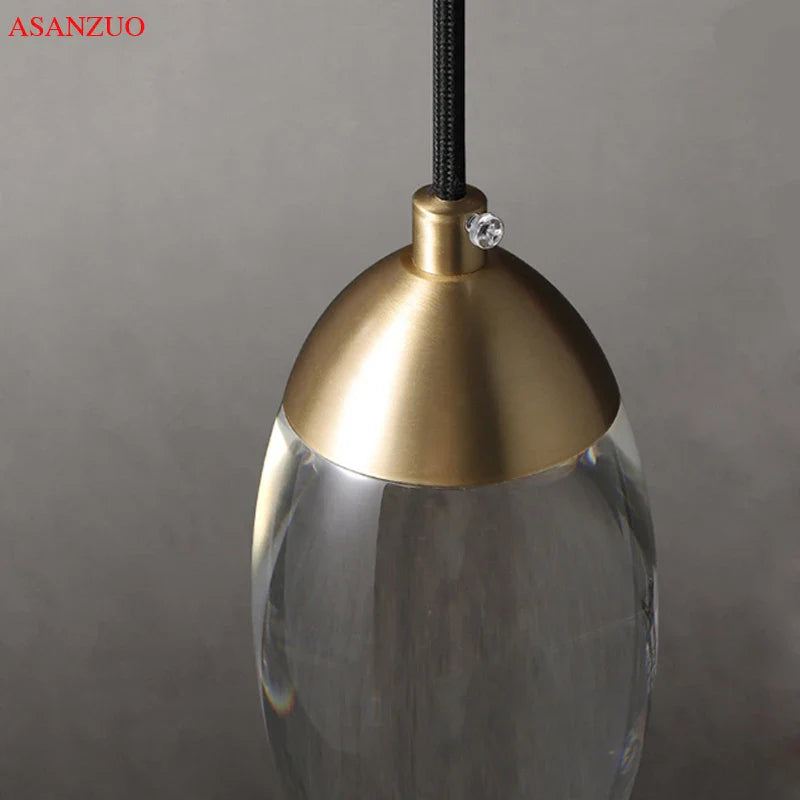 Afralia™ Crystal LED Pendant Light for Restaurant, Bar & Bedroom