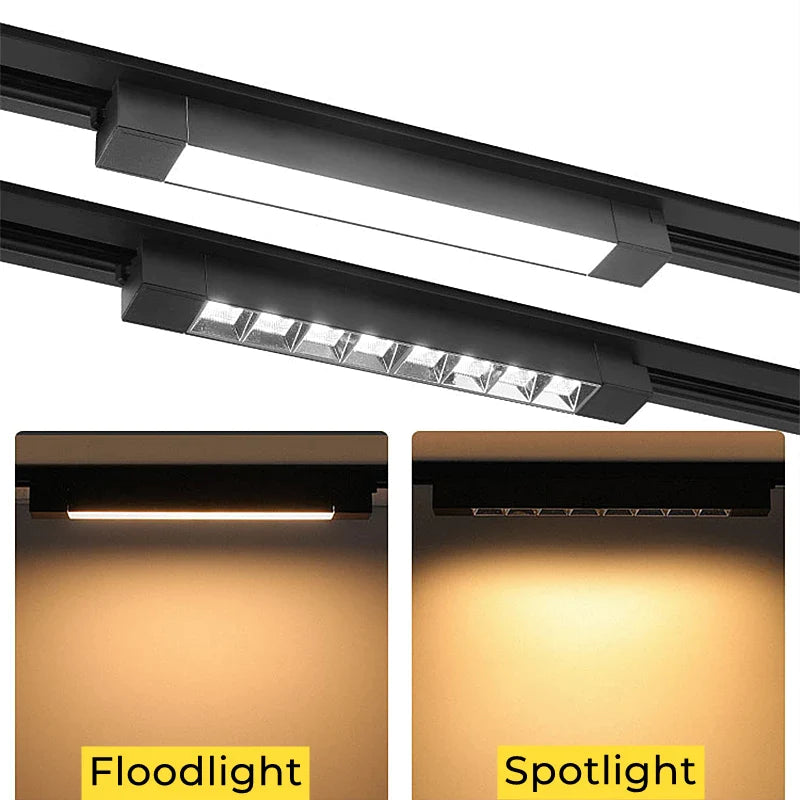 Afralia™ LED Track Lamps: Modern 20/30W Ceiling Rail Floodlight for Living Room, Store Lighting