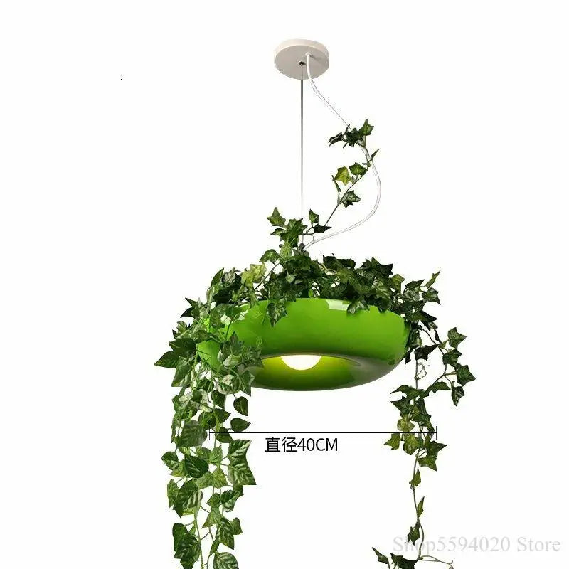 Afralia™ Plant Flower Pendant Lights Potted Flowers Pot Hanglamp LED Modern Fixtures