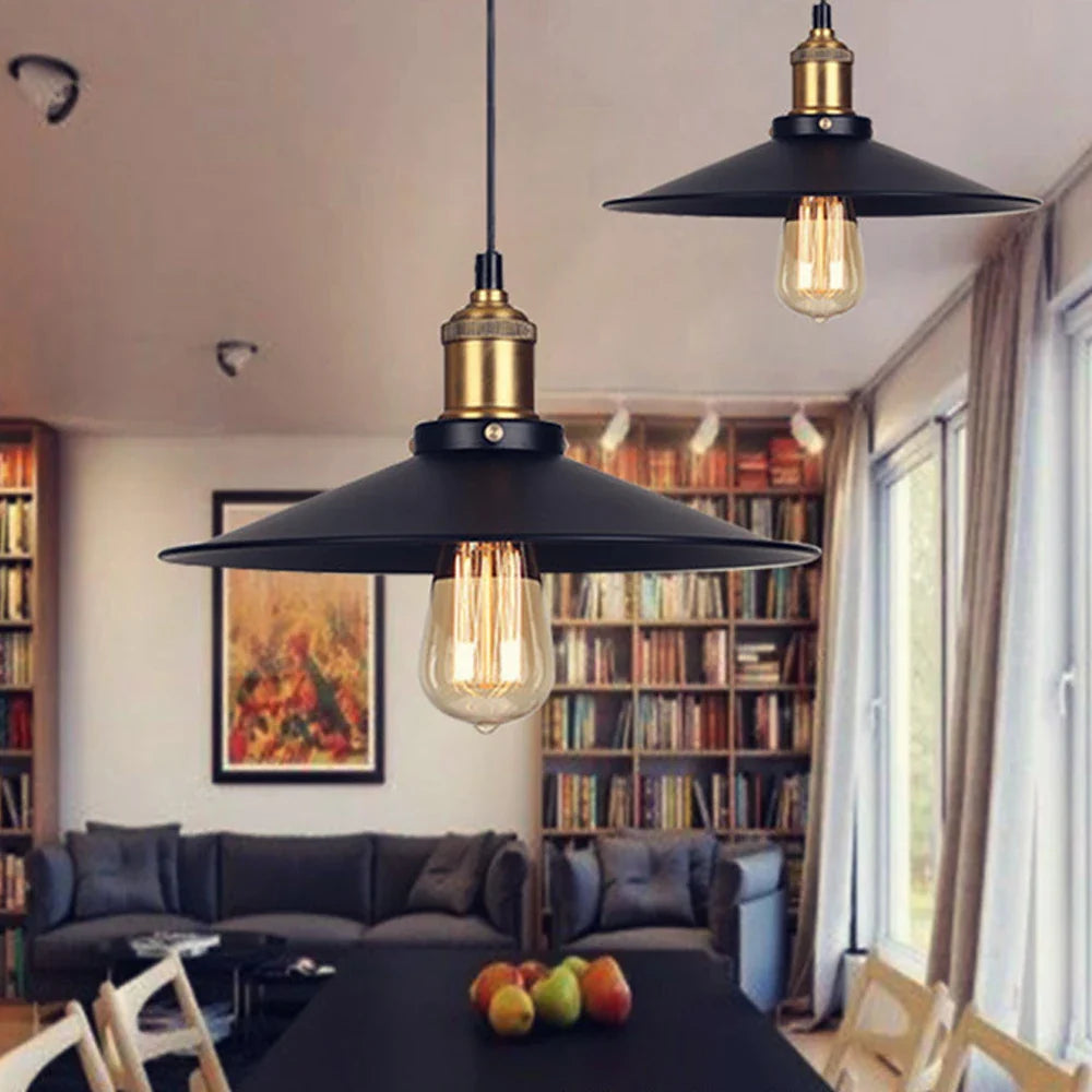 Afralia™ Industrial Pendant Light - Vintage Retro Chandelier LED Ceiling Lamp