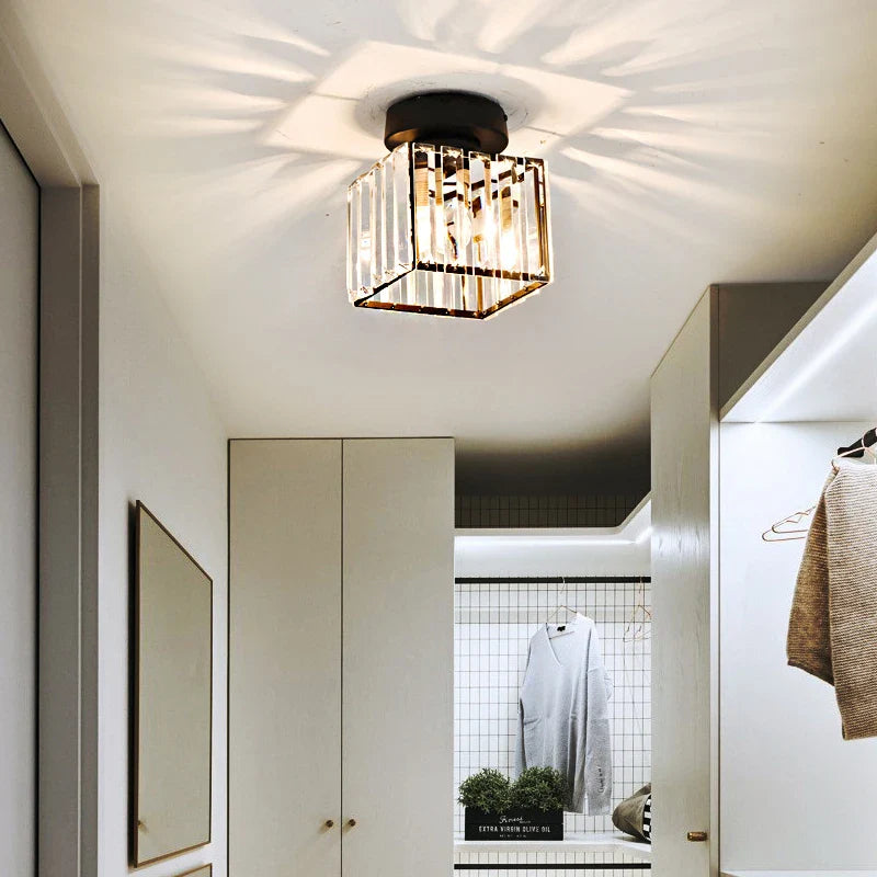 Afralia™ Crystal Aisle Corridor Ceiling Light - Modern Luxury Indoor Hang Lamp