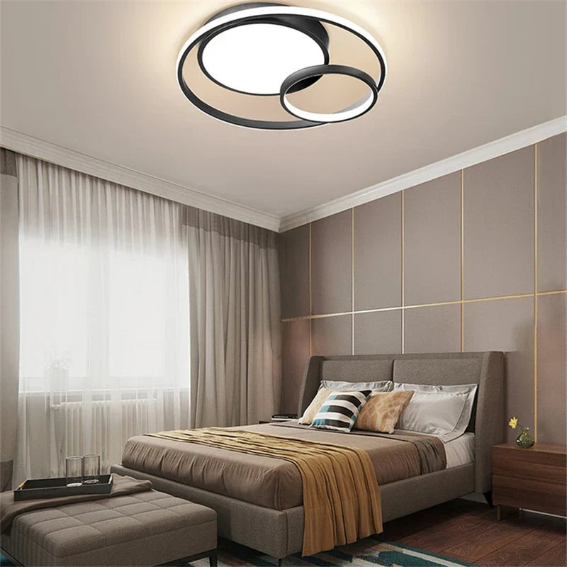 Afralia™ Geometry LED Ceiling Light: Modern Nordic Light Luxury for Living Room Decor