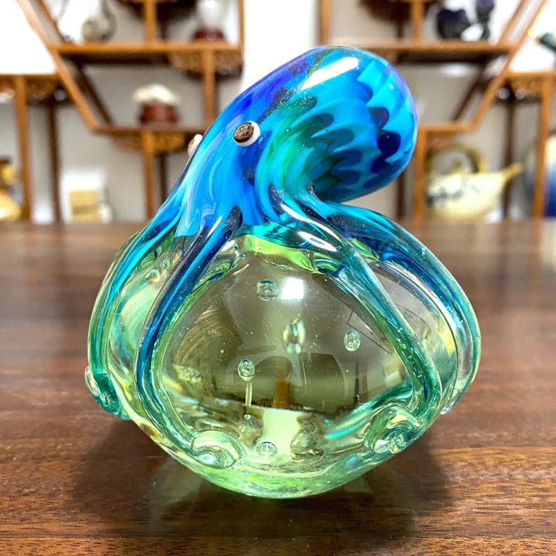 Afralia™ Marine Animal Glass Sculpture Figurine Collection for Home Decor Settings