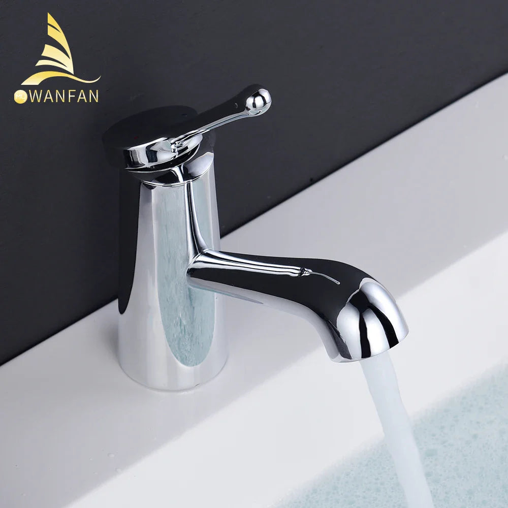 Afralia™ Gold Waterfall Basin Faucet Mixer Tap Modern Single Hole Cold Hot Water