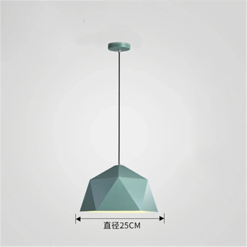 Afralia™ Iron Diamond Pendant Lights Modern Geometry Pendent Lighting for Living Room & Cafe
