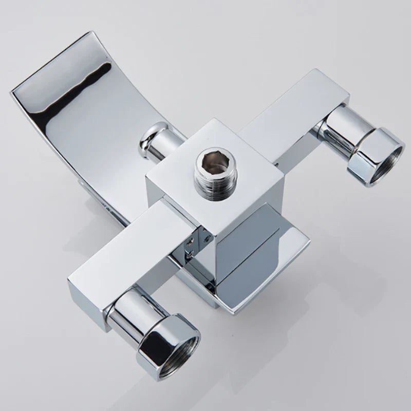 Afralia™ Waterfall Wall Mount Bathtub Shower Faucet with Hand Shower System