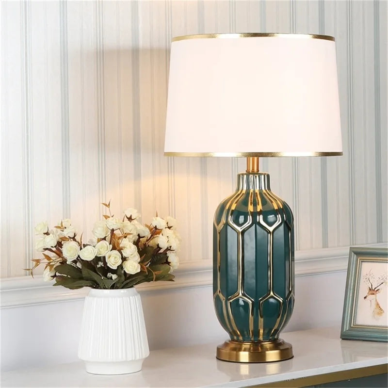 Afralia™ Modern Ceramic Table Lamp for Home Office & Hotel