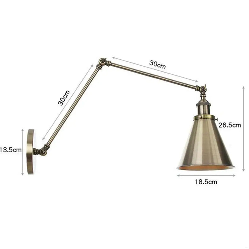 Afralia™ Metal Bell Wall Lights: Elegant European American Style Bedside Lights