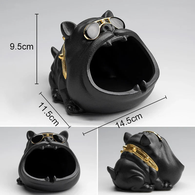 Afralia™ Cartoon Dog Ashtray | Creative Animal Resin Home Decor Gift
