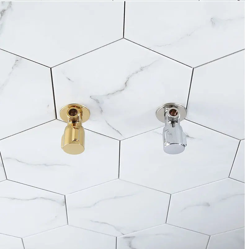 Afralia™ Brass Triangle Valve Gold Corner Bathroom Tap Water Control 1/2*1/2 Angle valves