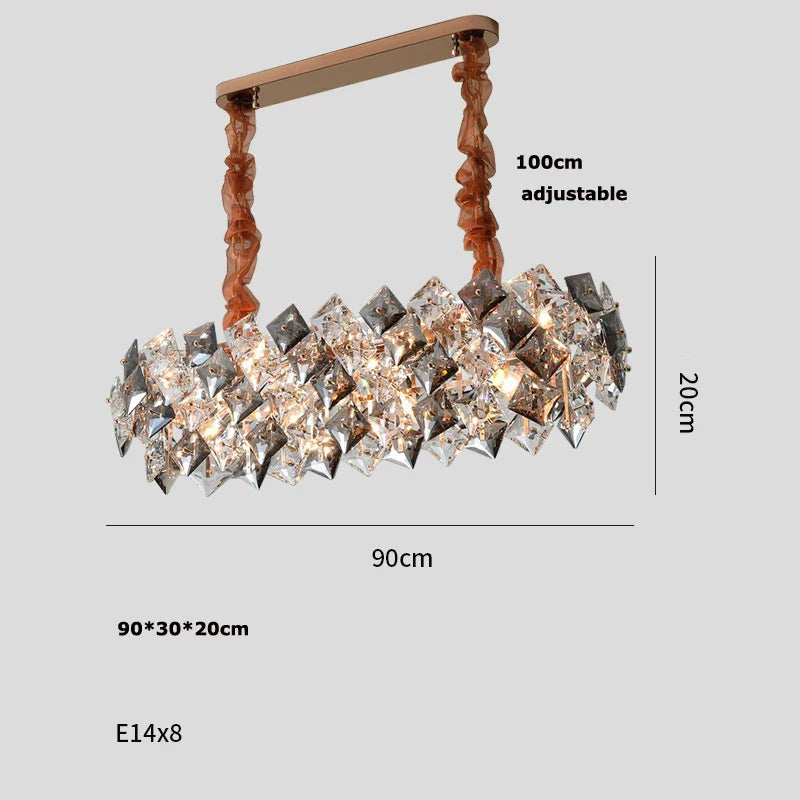 Afralia™ Crystal Dimmable LED Chandelier in Gold and Silver Finishes