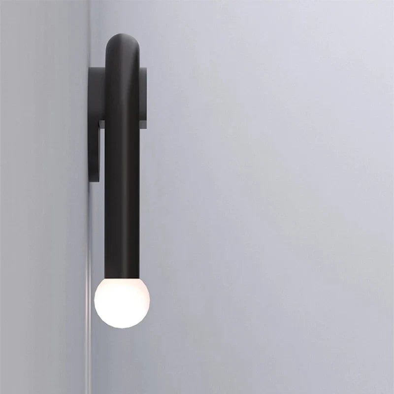 Afralia™ Black LED Wall Lamp: Modern Nordic Indoor Sconces for Living Bedroom Bathroom