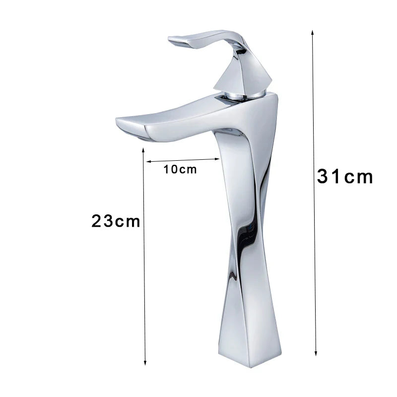 Afralia™ Chrome Basin Mixer Tap - Deck Mounted Bathroom Sink Faucet