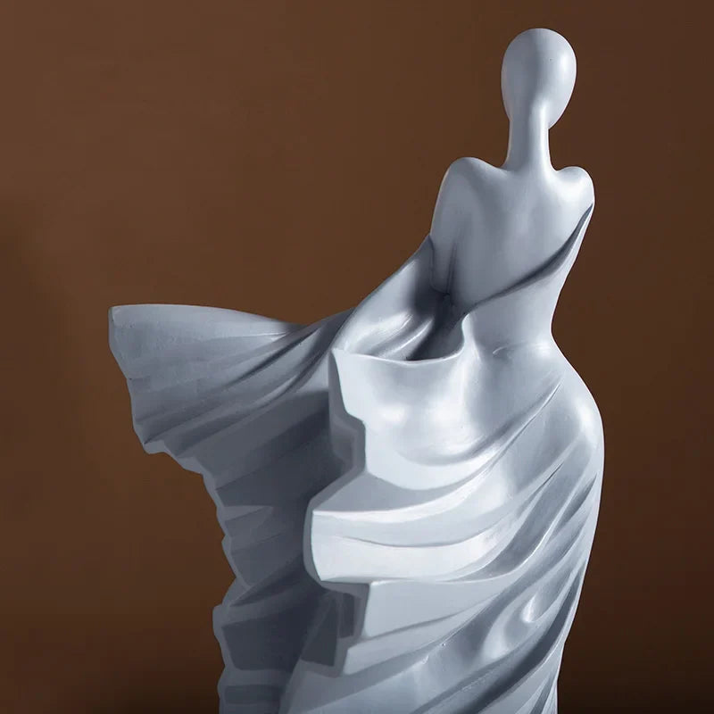 Afralia™ Abstract Dancer Figure Resin Sculpture for Modern Home Decor