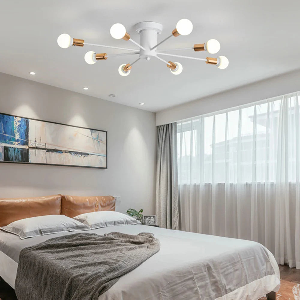 Afralia™ Retro Industrial Loft Sputnik Chandelier for Home Decor Dinning Cafe Bar