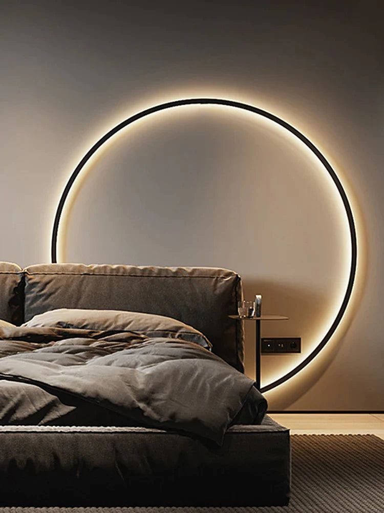 Afralia™ Ring Art Wall Light: Nordic Minimalist Sofa Background Decoration